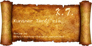 Kuntner Terézia névjegykártya