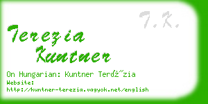 terezia kuntner business card